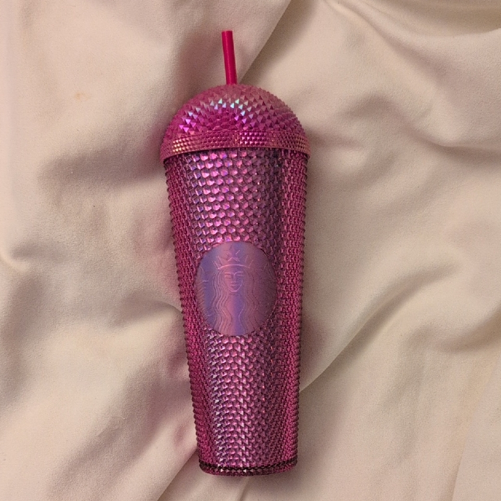 Starbucks 2025 Summer Radiant Pink Textured Dome-Top Cold Cup ✨NWT✨